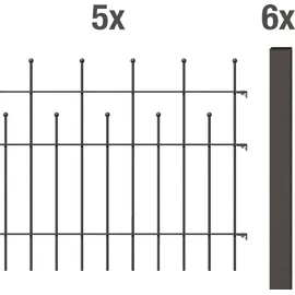 GAH Alberts Alberts Madrid, zum Einbetonieren, 10 m, anthrazit