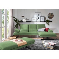W.SCHILLIG Ecksofa broadway, Designsofa mit tollem Sitzkomfort, Sitztiefenverstellung, Kopfteil- & Seitenteilverstellung, Breite 291cm grün