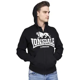 Lonsdale Krafty Reißverschlusspullover Herren Schwarz M