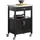 SoBuy Fkw22-sch Küchenwagen Mit Edelstahlplatte Servierwagen Rollwagen Getränkewagen fürs Büro, Bht Ca.: 60x91x44,5cm