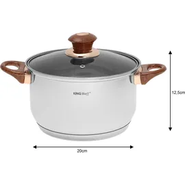 Kinghoff Topf-Set 12-tlg. Kochtöpfe + Teflon Pfanne