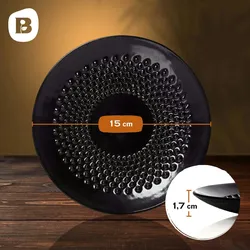Bonvivre© Dessertteller aus emailliertem Gusseisen Ø 15 cm - 2er Set | Kuchenteller Untersetzer Untertasse im asiatischen Stil