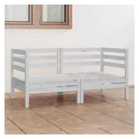 vidaXL Loungesofa 2-Sitzer weiß