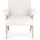 BIZZOTTO Sessel Faiza Stoff 58 x 83 x 58 cm Beige/Weiß gepolstert