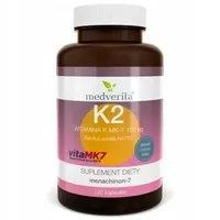 Medverita - Vitamin K2 MK-7 (VitaMK7®) - 100 μg pro Kapsel - Ohne Zusatzstoffe - Nahrungsergänzungsmittel - 120 Kapseln