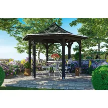 SKANHOLZ Pavillon Versailles, 6-Eck, BxT: 418x360 cm grau