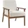 Beliani Sessel Esrum Bouclé 72 x 71 x 70 cm Dunkelbraun/Weiß
