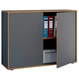 VCM my office Aktenschrank Salia, 920723 anthrazit, honig-eiche 1 Fachboden 100,0 x 32,0 x 74,0 cm