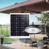 LUXULA Solar Hängeleuchte LED 6W 500lm IP44 schwarz inkl. Fernbedienung