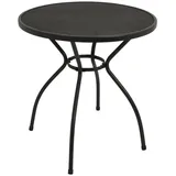 TPFGarden Gartentisch GLASGOW (Bistrotisch - Gartentisch aus Streckmetall rund, Hochwertiger und robuster Metalltisch anthrazit), Outdoor Esstisch - Terrassentisch - Maße (BxHxT): 70 x 72 x 70 cm grau