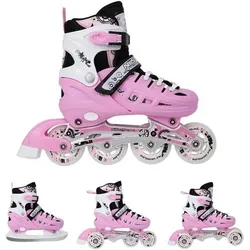 Inliner Mit Der Austasuschbaren Eishockey-kufe Nils Extreme NH10905 rosa|WEISS|SCHWARZ 39/42 L