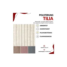 MKS Meble Boxspringbett mit Bettkasten ¦ grau ¦ Maße (cm): B: 144 H: 120