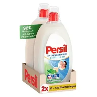 Persil ULTRA KONZENTRAT SENSITIVE GEL TIEFENREIN Waschmittel Gel, 2x 1,24 l