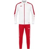 Jako Kinder Trainingsanzug Polyester Power Weiß/Rot, 116