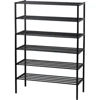 Woood Woood, Schuhregal »Ferro« - 85x35x120cm - schwarz -