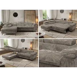 MKS Meble Eckcouch Cord 2-Sitzer Grau