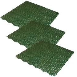 WellHome Marte Pack 3 Fliesen für Terrasse 55,5x55,5 cm Drainage-Effekt in Grün