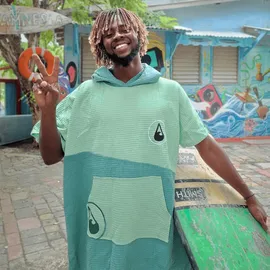 Wave Hawaii Regenponchos Unisex Türkis M