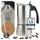 MILU Espressokocher 300 ml 6 Tassen Silber
