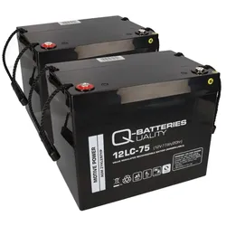 Akku kompatibel E-Mobile E-Scooter Lecson 2x 12V 75Ah