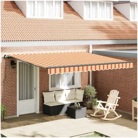 vidaXL Einziehbare Markise 400 x 300 cm gelb-orange