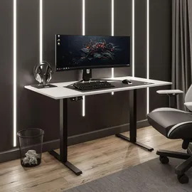 lookway SCHREIBTISCH SPACE GAMING höhenverstellbar mit Metallbeinen schwarz/weiß