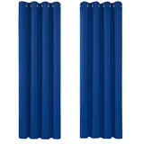 Deconovo Single Blackout Curtains Thermo-Verdunkelungsvorhänge für Schlafzimmer, Polyester, 140 x 260, 2