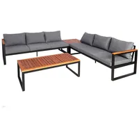 Mendler HWC-L26 Lounge-Set dunkelgrau
