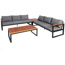 Mendler HWC-L26 Lounge-Set dunkelgrau