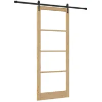 vidaXL Schiebetür ORKDAL Natur 93 x 232 cm Massivholz Kiefer und Glas 3332487
