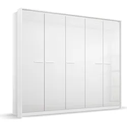 Drehtürenschrank RAUCH "Oteli", weiß (weiß, hochglanz weiß), B:230cm H:212cm T:58cm, Holzwerkstoff, Schränke, inkl. Passepartout optional mit Beleuchtung