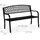 Relaxdays Gartenbank 130 x 87 x 127 cm Schwarz