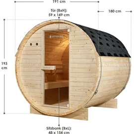 Artsauna Spitzbergen 180 inkl. 6 kW Ofen