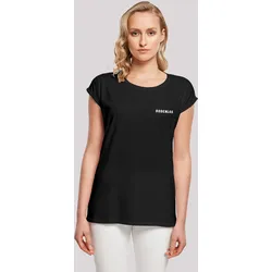 T-Shirt F4NT4STIC "Bodenlos", Damen, Gr. M, schwarz, Obermaterial: 100% Baumwolle, casual, regular fit, Rundhals, Kurzarm ohne Bündchen, Shirts, Jugendwort 2022, slang