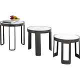 Kare Couchtisch Perelli Schwarz (3/Set)