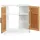 Relaxdays Waschbeckenunterschrank 60 x 60 x 30 cm Natur/Weiß