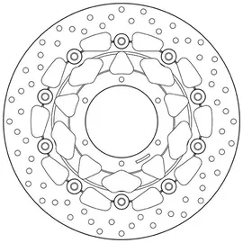 Brembo 78B40867 Bremsscheibe PRIME - Serie-Oro - Floating Disc vorne, schwimmende