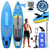 DURAERO Inflatable SUP-Board Stand up Paddle Board SUP, 330x76x15cm, Tragkraft bis 150Kg blau