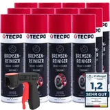 12x TECPO Bremsenreiniger Universal Reiniger, 500 ml + Handgriff
