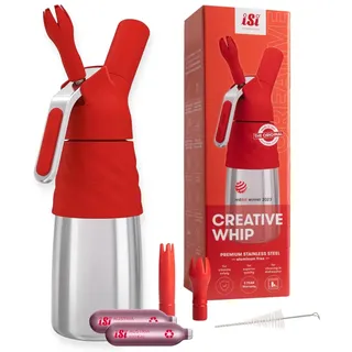 iSi Creative Whip Sahnespender 500ml Red hochwertiger Edelstahl inkl.