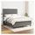 vidaXL Boxspringbett mit Matratze Dunkelgrau 140x200 cm Stoff