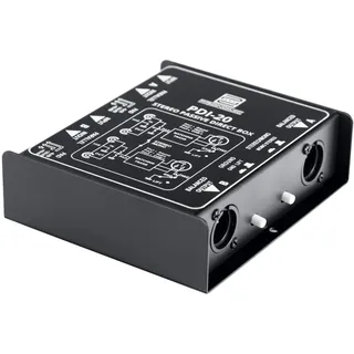 Pronomic PDI-20 passive Stereo-DI-Box - Frequenzbereich: 15 Hz - 30 kHz - Stereo/Mono-Schalter - Pad-Schalter - Ground-Lift - schwarz