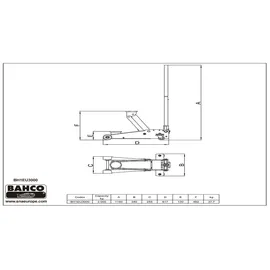 BAHCO Wagenheber Mit Doppelkolben 3tn One Size