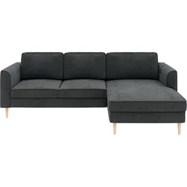 Home Affaire Eckcouch Cord 2-Sitzer Grau