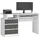 akord furniture factory AKORD CLP Weiß mit Front Graphitgrau und 2 Ablagen B135 x H77 x T60 cm - Weiß