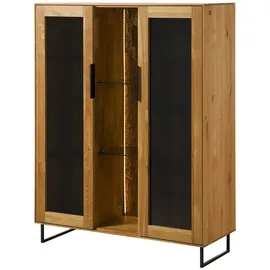 MASSIVMOEBEL24.DE Highboard 112 x 145 x 43 cm Beige