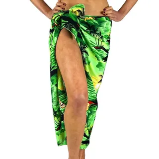 King Kameha Sarong Surf Funky Hawaii-Sarong Strand Pareo Cover-Up Damen Bikini, Pareo Cover-Up grün Klein