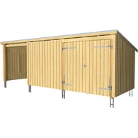 Plus Gartenhaus Nordic Multi 6,19 x 2,08 m Mehrfarbig