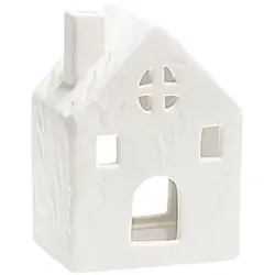 Haus aus Keramik, für Teelichter, 7,5 x 10 cm