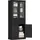 Homcom Hochschrank 0 x 0 cm Schwarz Metall/MDF/Spanplatte